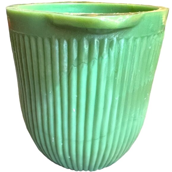 Vtg Fire-King Jadeite Ribbed Sugar Bowl Green Milk Glass Double Handled READ - Picture 14 of 15